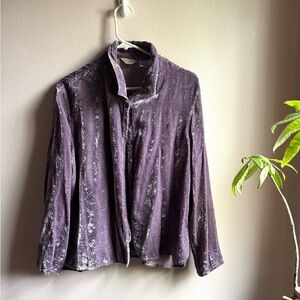 Lilac Lavender Purple Velvet Blouse